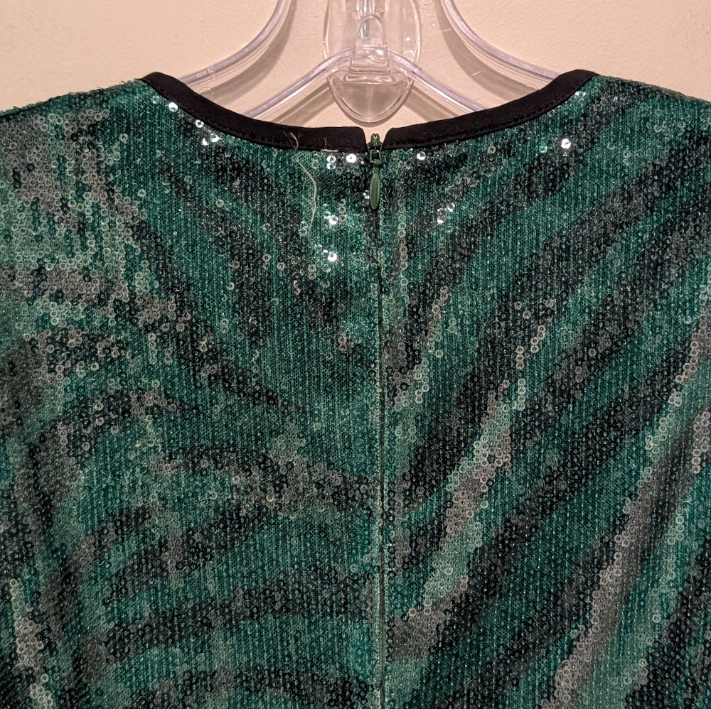 The Wof Gang Green Sequin Long Sleeve Dress - Picture 12 of 14